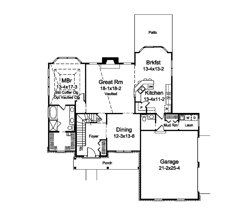 Traditional House Plan First Floor - Lauren Traditional Home 121D-0037 - Shop House Plans and More