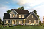 Traditional House Plan Front of Home - Lauren Traditional Home 121D-0037 - Shop House Plans and More