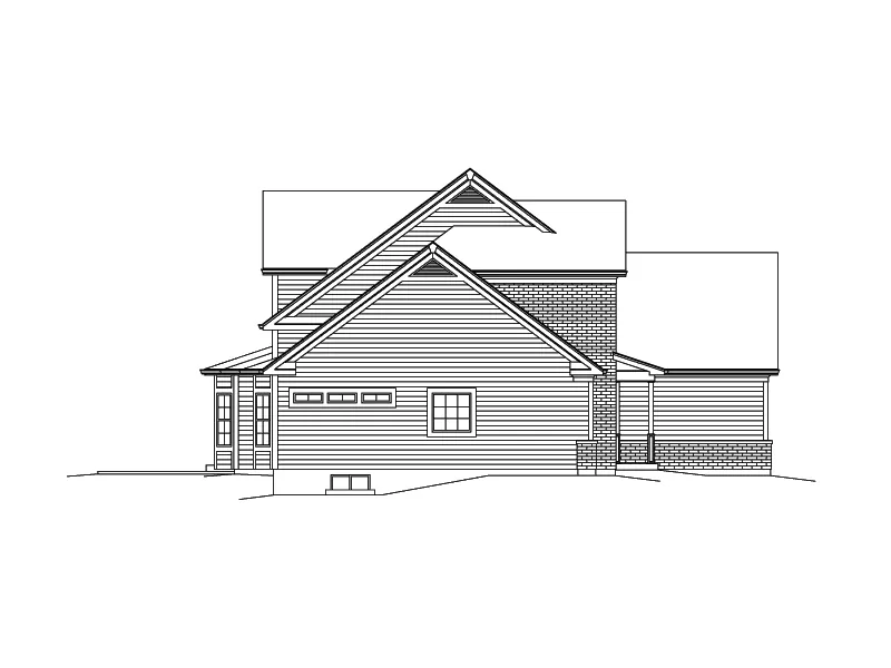 Traditional House Plan Left Elevation - Lauren Traditional Home 121D-0037 - Shop House Plans and More