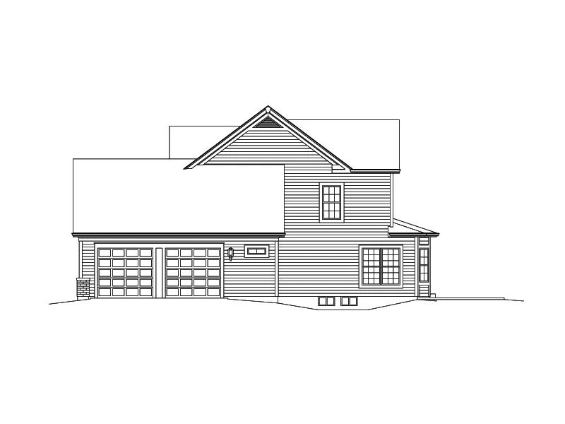 Traditional House Plan Right Elevation - Lauren Traditional Home 121D-0037 - Shop House Plans and More