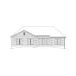 Ranch House Plan Rear Elevation - Jasmine Ranch Home 121D-0038 - Search House Plans and More