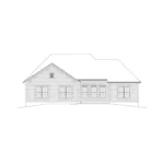 Country House Plan Rear Elevation - MacKenzie Craftsman Ranch Home 121D-0040 - Shop House Plans and More