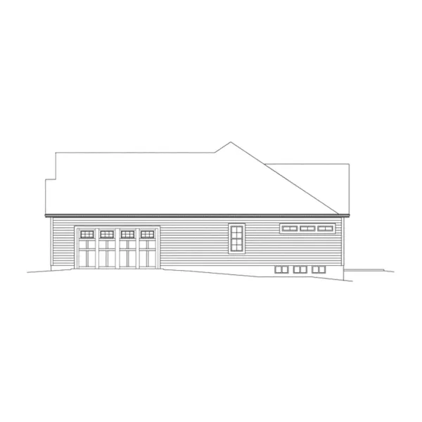 Country House Plan Right Elevation - MacKenzie Craftsman Ranch Home 121D-0040 - Shop House Plans and More