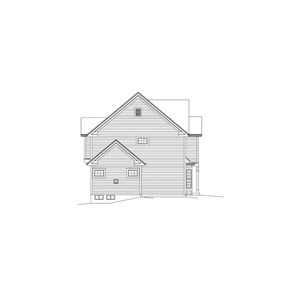 Craftsman House Plan Left Elevation - Bailey Georgian Style Home 121D-0042 - Search House Plans and More