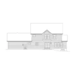 Craftsman House Plan Rear Elevation - Bailey Georgian Style Home 121D-0042 - Search House Plans and More