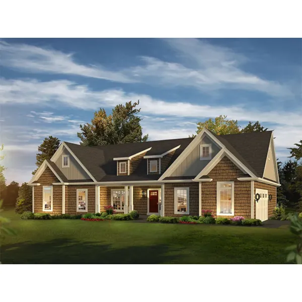 Country House Plan Front of Home - Andrea Shingle Craftsman Home 121D-0043 - Search House Plans and More