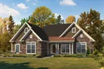 Ranch House Plan Front of Home - Buckley Shingle Ranch Home 121D-0045 - Search House Plans and More
