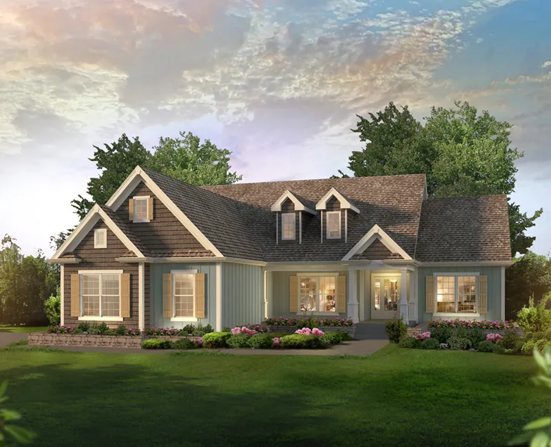 Country House Plan Front of Home - Ellice Country Ranch Home 121D-0046 - Search House Plans and More