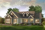 Cape Cod & New England House Plan Front of House 121D-0046