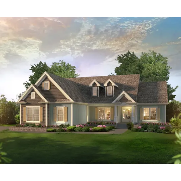 Ranch House Plan Front of Home - Ellice Country Ranch Home 121D-0046 - Search House Plans and More