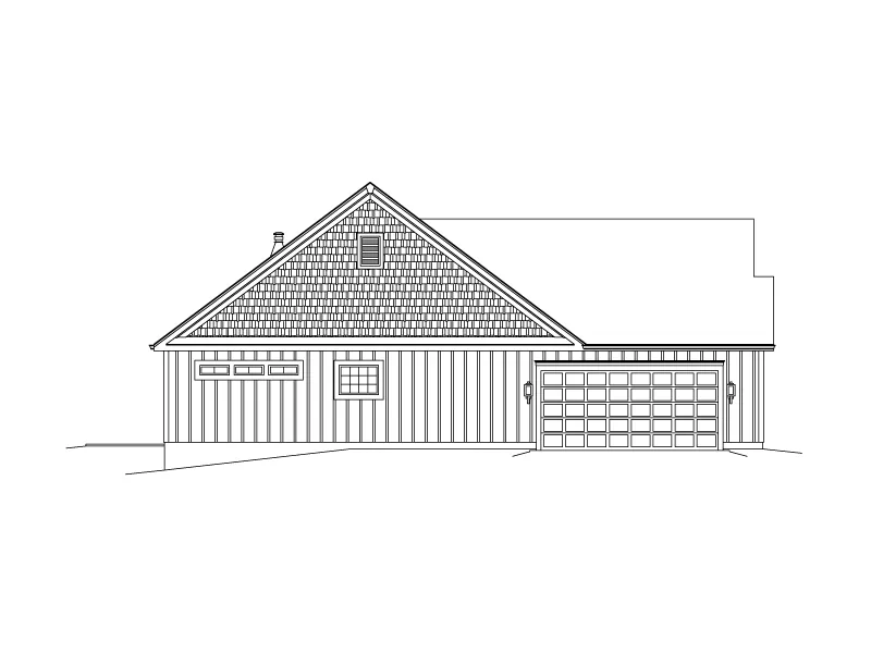 Country House Plan Left Elevation - Ellice Country Ranch Home 121D-0046 - Search House Plans and More