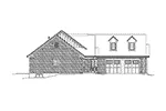 Traditional House Plan Left Elevation - Georgiana Shingle Country Home 121D-0047 - Search House Plans and More
