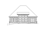 Craftsman House Plan Rear Elevation - Loraine Craftsman Ranch Home 121D-0048 - Shop House Plans and More