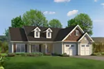 Ranch House Plan Front of House 121D-0049