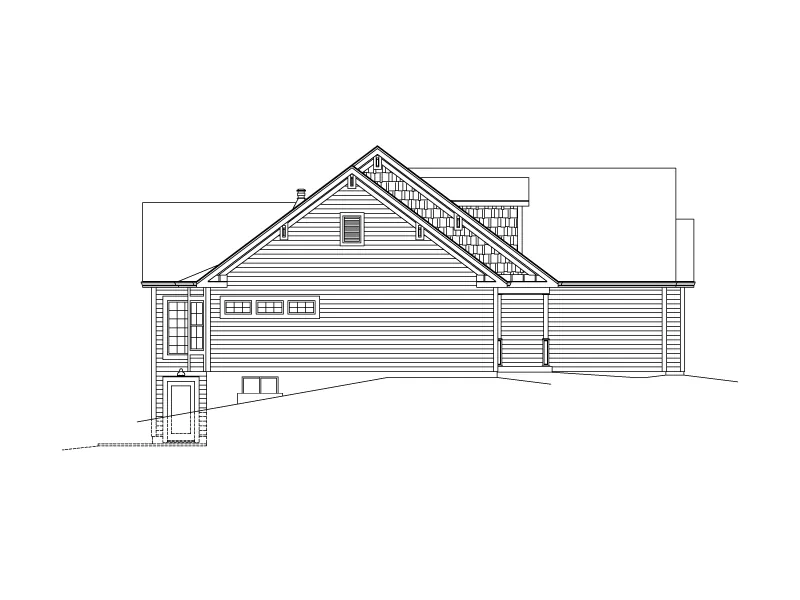 Country House Plan Left Elevation - Nellie Traditional Ranch Home 121D-0049 - Shop House Plans and More