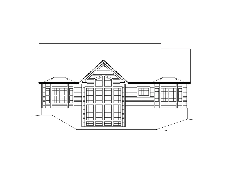 Country House Plan Rear Elevation - Nellie Traditional Ranch Home 121D-0049 - Shop House Plans and More