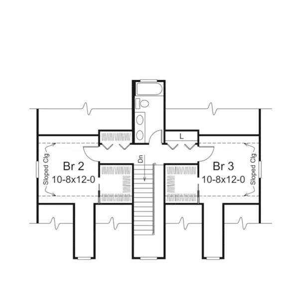 Country House Plan Second Floor - Lily Country Craftsman Home 121D-0050 - Shop House Plans and More