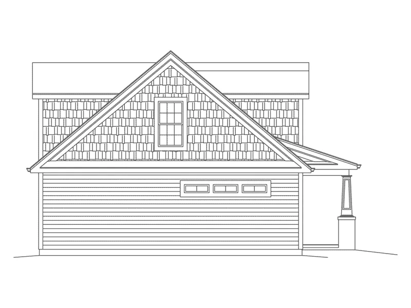 Country House Plan Left Elevation - Lily Country Craftsman Home 121D-0050 - Shop House Plans and More