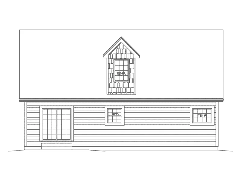 Country House Plan Rear Elevation - Lily Country Craftsman Home 121D-0050 - Shop House Plans and More