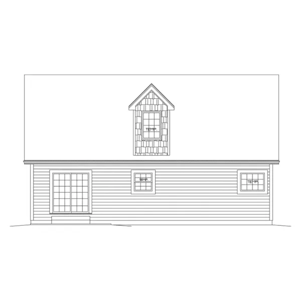 Country House Plan Rear Elevation - Lily Country Craftsman Home 121D-0050 - Shop House Plans and More