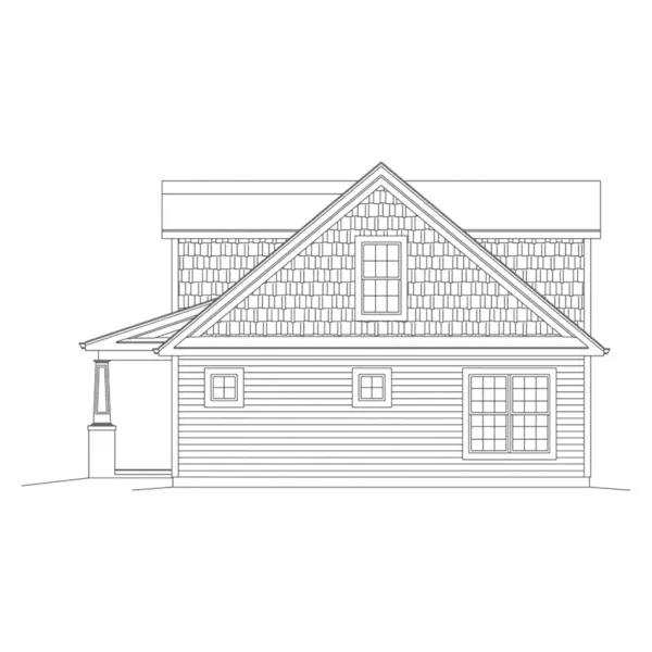 Country House Plan Right Elevation - Lily Country Craftsman Home 121D-0050 - Shop House Plans and More