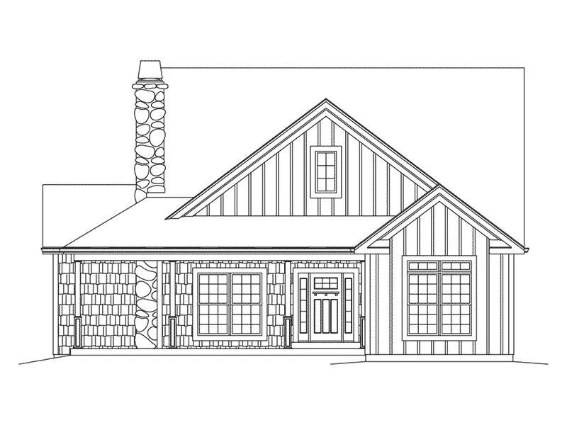 Traditional House Plan Front Elevation - Evie Narrow Lot Country Home 121D-0051 - Search House Plans and More