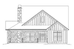 Craftsman House Plan Front Elevation - Evie Narrow Lot Country Home 121D-0051 - Search House Plans and More