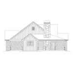 Ranch House Plan Left Elevation - Evie Narrow Lot Country Home 121D-0051 - Search House Plans and More