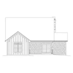 Craftsman House Plan Rear Elevation - Evie Narrow Lot Country Home 121D-0051 - Search House Plans and More