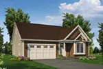 Country House Plan Front of Home - Isabelle Narrow Ranch Home 121D-0052 - Search House Plans and More