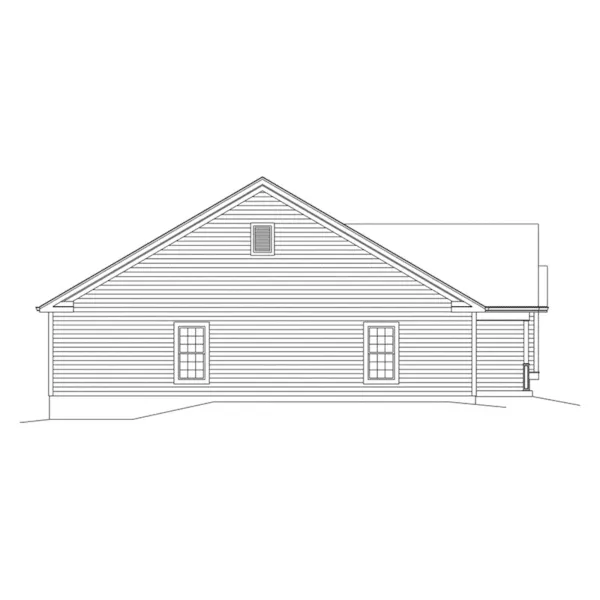 Traditional House Plan Left Elevation - Isabelle Narrow Ranch Home 121D-0052 - Search House Plans and More