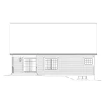 Ranch House Plan Rear Elevation - Isabelle Narrow Ranch Home 121D-0052 - Search House Plans and More