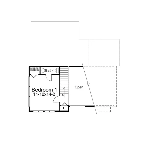 Modern House Plan Second Floor - Eureka Berm Home 122D-0001 - Search House Plans and More