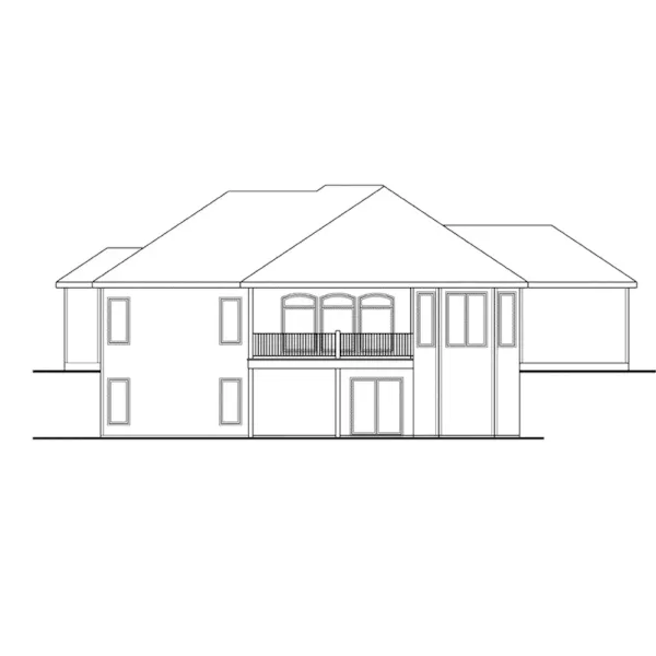 Traditional House Plan Rear Elevation - Flinthill Mill Ranch Home 123D-0001 - Search House Plans and More