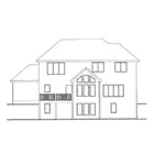 Traditional House Plan Rear Elevation - Amorbach Traditional Home 123D-0002 - Search House Plans and More