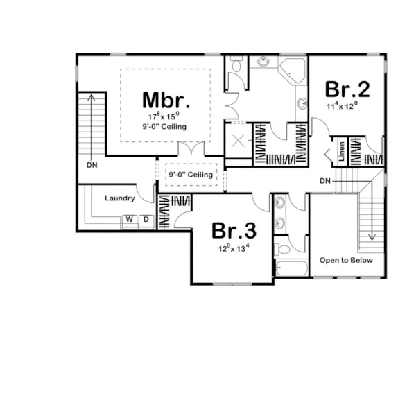 Florida House Plan Second Floor - Ballyshannon Prairie Style Home 123D-0004 - Search House Plans and More