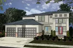 Spanish House Plan Front Image - Ballyshannon Prairie Style Home 123D-0004 - Search House Plans and More