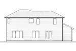 Spanish House Plan Rear Elevation - Ballyshannon Prairie Style Home 123D-0004 - Search House Plans and More
