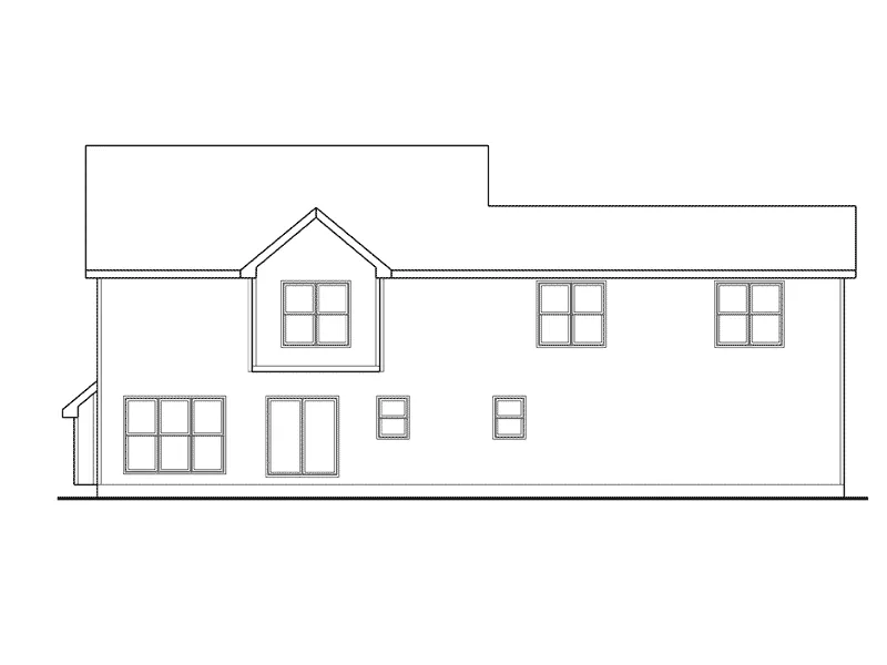 Country House Plan Rear Elevation - Stonegate Country Home 123D-0005 - Shop House Plans and More