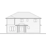 Traditional House Plan Rear Elevation - Dimitrios Traditional Home 123D-0007 - Search House Plans and More