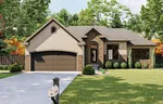 Traditional House Plan Front of House 123D-0010