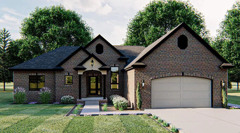 Traditional House Plan Front of Home - 123D-0014 - Shop House Plans and More