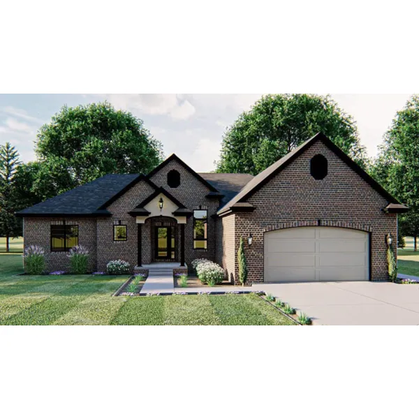 European House Plan Front of Home - Bondell Rustic Home 123D-0014 - Shop House Plans and More