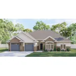 Traditional House Plan Front of House 123D-0015