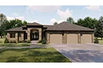 Southwestern House Plan Front of House 123D-0018