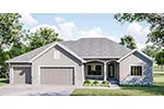 Ranch House Plan Front of House 123D-0024