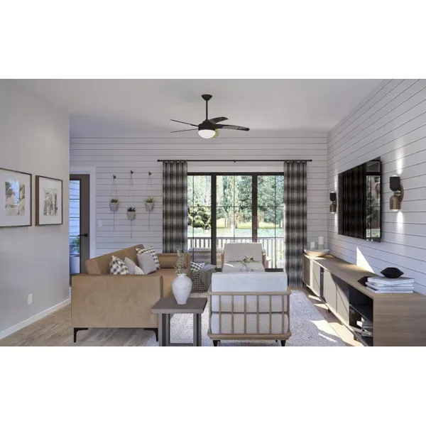 Craftsman House Plan Great Room Photo 01 - Alure One-Story Home 123D-0032 - Shop House Plans and More