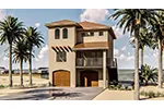 Waterfront House Plan Front of House 123D-0033