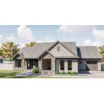 Craftsman House Plan Front of Home - Nordstrom Ranch Home 123D-0046 - Shop House Plans and More