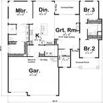 Country House Plan Optional Basement - Ridgeway Ranch Home 123D-0051 - Shop House Plans and More